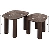 Maya Vierhoekige Salontafel Set van 2 Teak