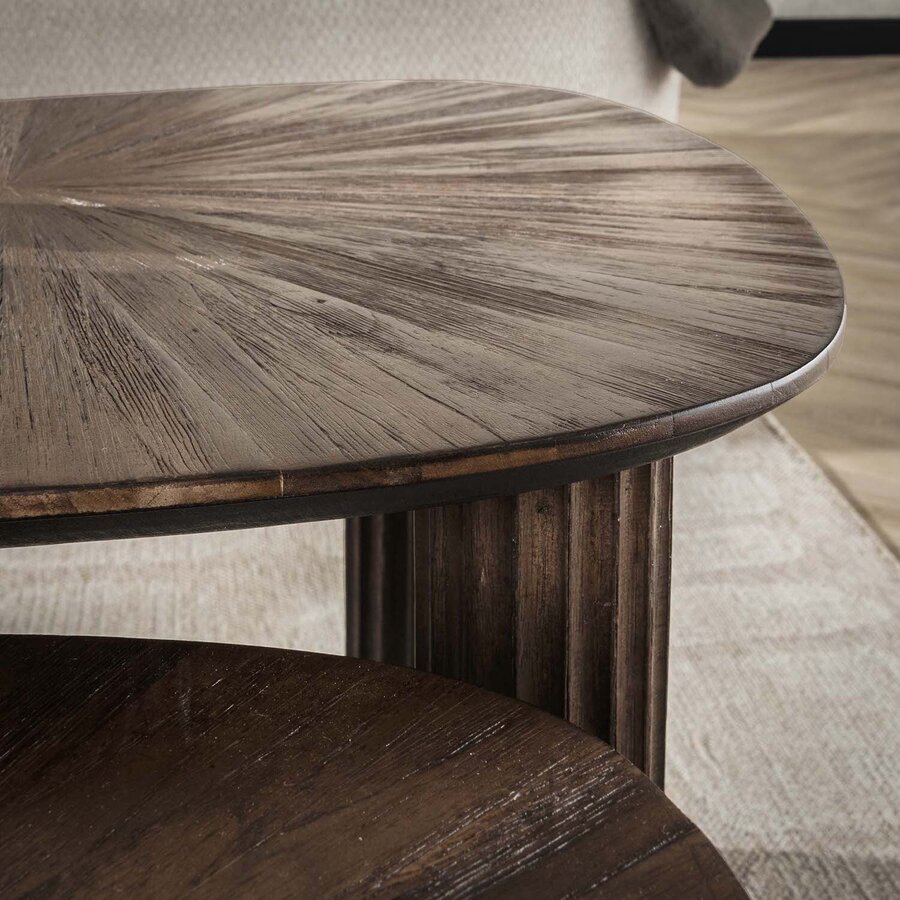Maya Vierhoekige Salontafel Set van 2 Teak Maya Vierhoekige Salontafel Set van 2 Teak