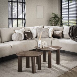 Davidi Design Maya Vierhoekige Salontafel Set van 2 Teak