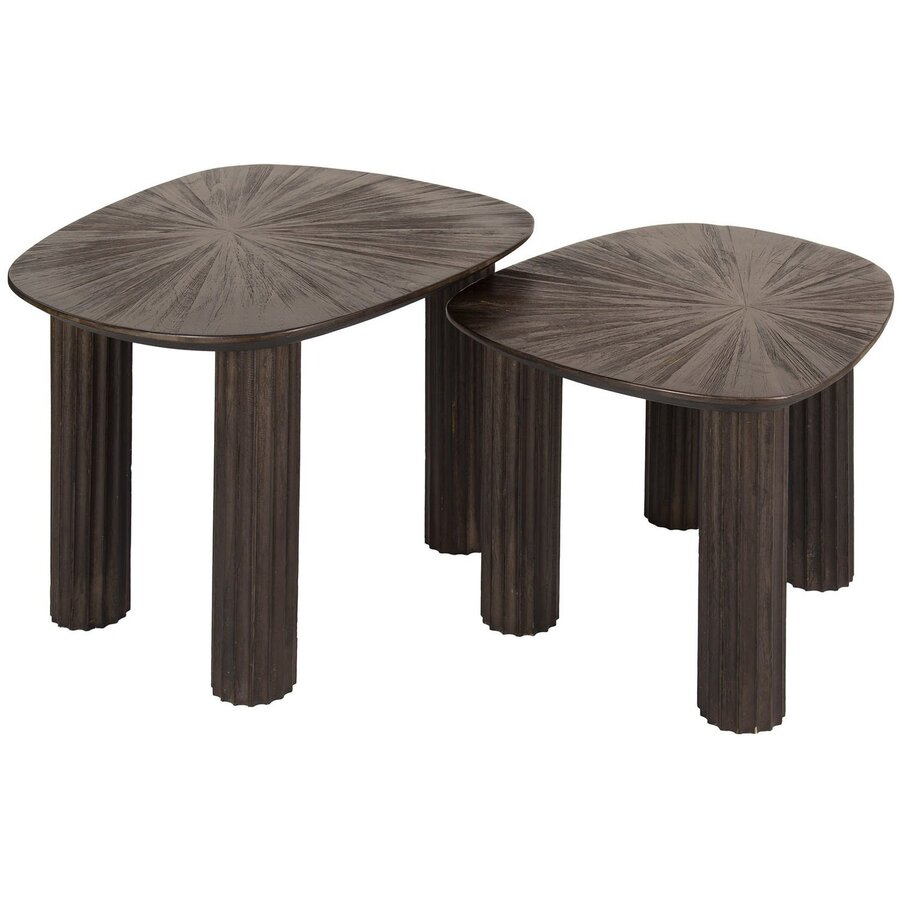 Maya Vierhoekige Salontafel Set van 2 Teak Maya Vierhoekige Salontafel Set van 2 Teak