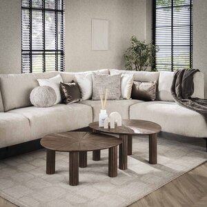 Davidi Design Maya Driehoekige Salontafel Set van 2 Teak
