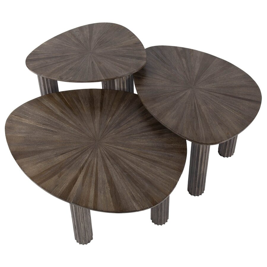 Maya Driehoekige Salontafel Set van 3 Teak