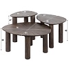 Maya Driehoekige Salontafel Set van 3 Teak
