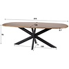 Cliff Ovale Eettafel Mango Hout 215 cm
