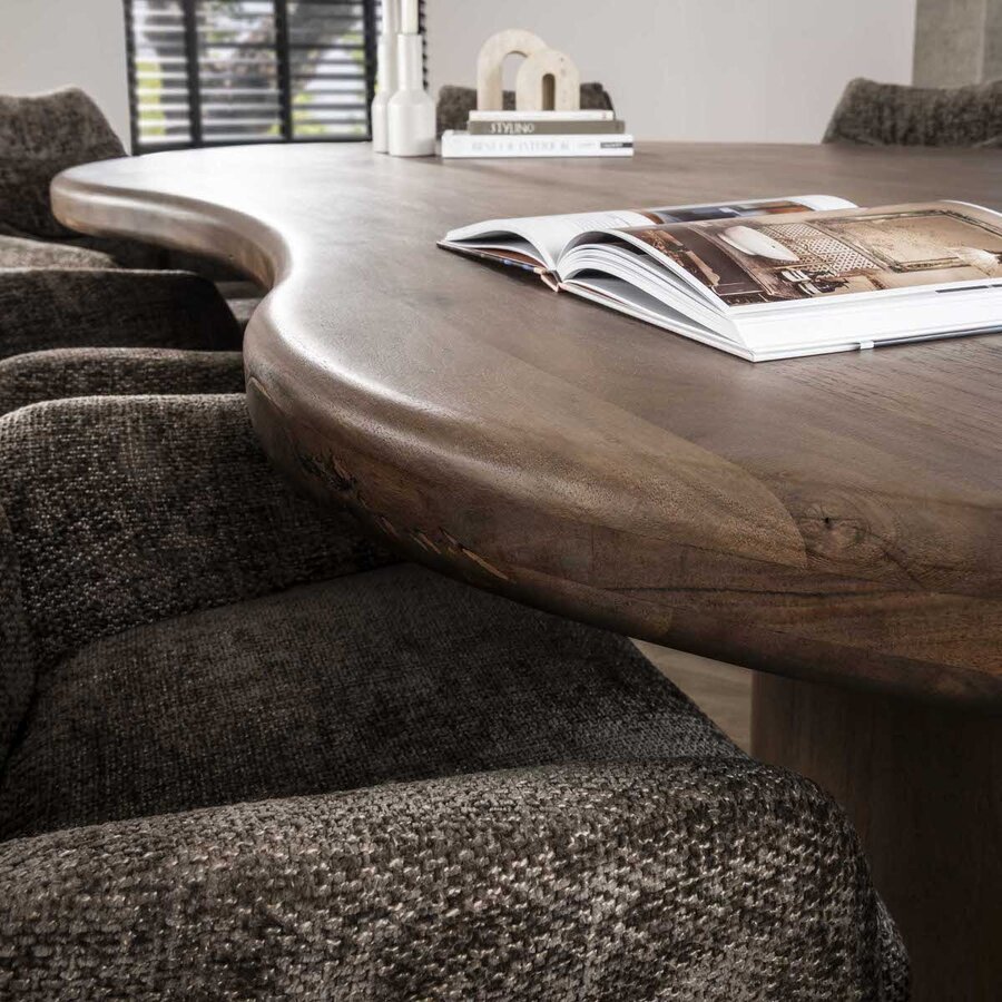 Sculpture Massief Acacia Eettafel 240x165 cm Sculpture Massief Acacia Eettafel 240x165 cm