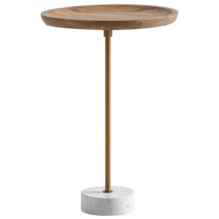 Alto Ronde Bijzettafel Mango Hout / Marmer Alto Ronde Bijzettafel Mango Hout / Marmer