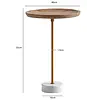 Alto Ronde Bijzettafel Mango Hout / Marmer Alto Ronde Bijzettafel Mango Hout / Marmer