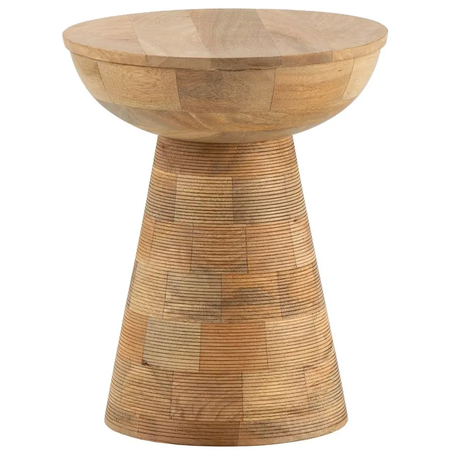 Aura Mango Houten Bijzettafel Pedestal Aura Mango Houten Bijzettafel Pedestal