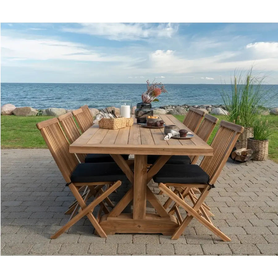 Volos 240 cm Eettafel Teakhout Volos 240 cm Eettafel Teakhout