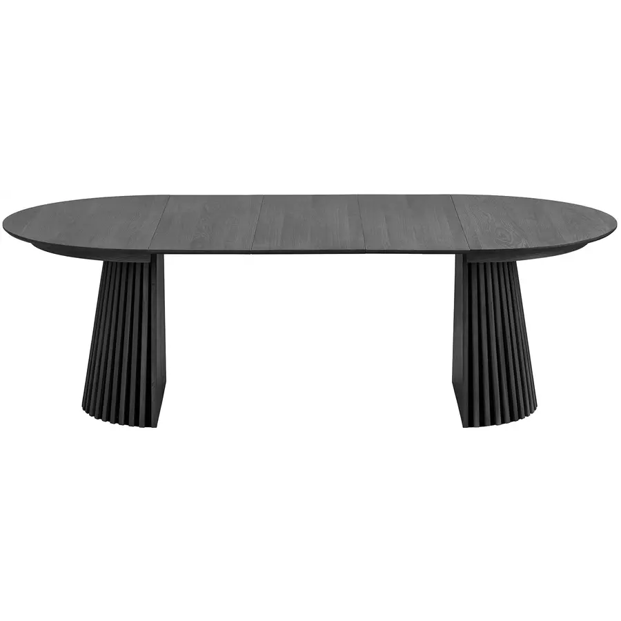 Osaka Zwart Eiken Eettafel Uitschuifbaar Ø120 - 240 cm Osaka Zwart Eiken Eettafel Uitschuifbaar Ø120 - 240 cm