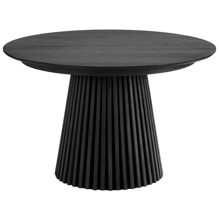Osaka Zwart Eiken Eettafel Uitschuifbaar Ø120 - 240 cm Osaka Zwart Eiken Eettafel Uitschuifbaar Ø120 - 240 cm