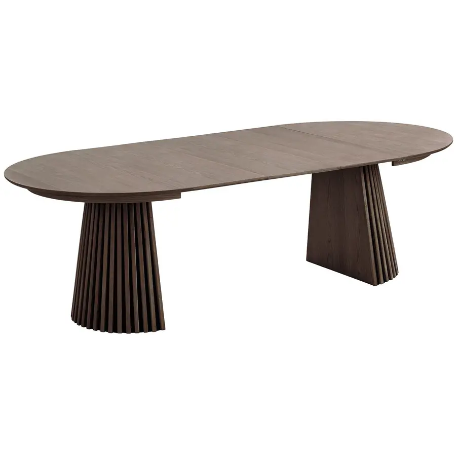 Osaka Gerookt Eiken Eettafel Uitschuifbaar Ø120 - 240 cm Osaka Gerookt Eiken Eettafel Uitschuifbaar Ø120 - 240 cm