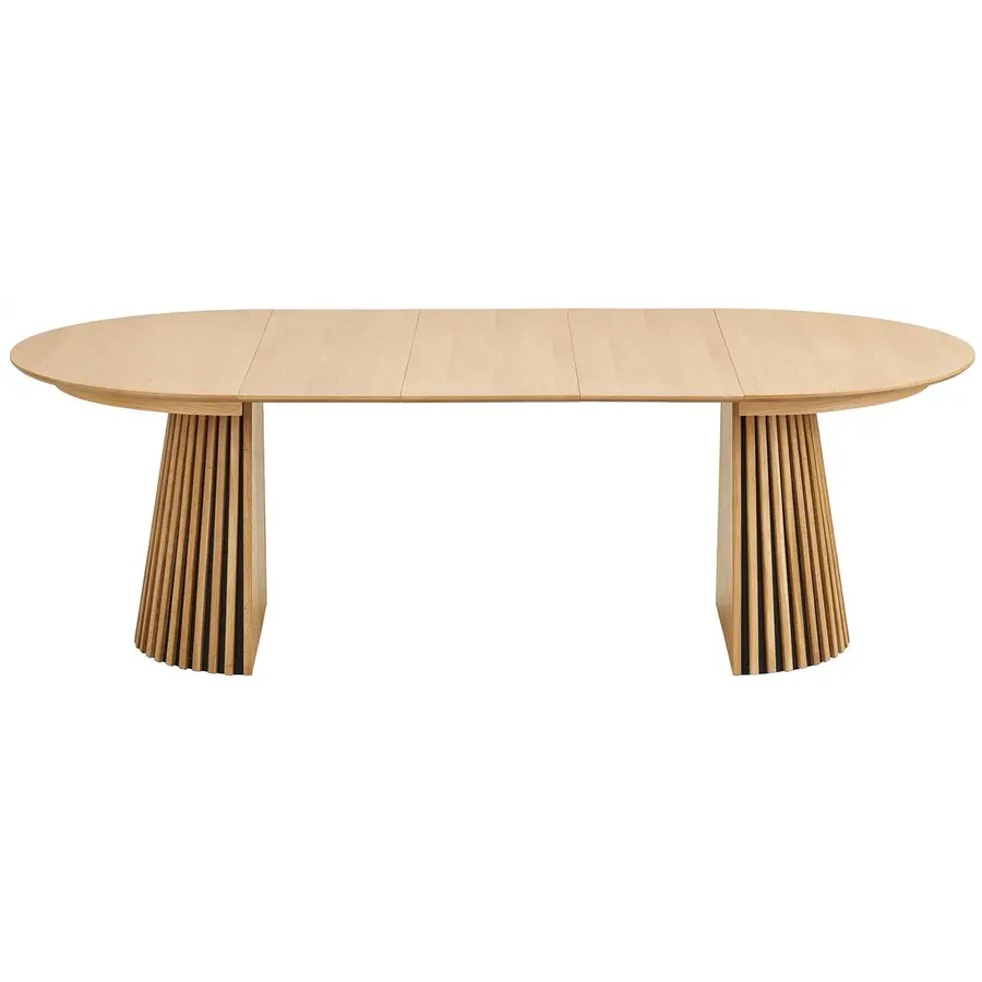 Osaka Eiken Eettafel Uitschuifbaar Ø120 - 240 cm