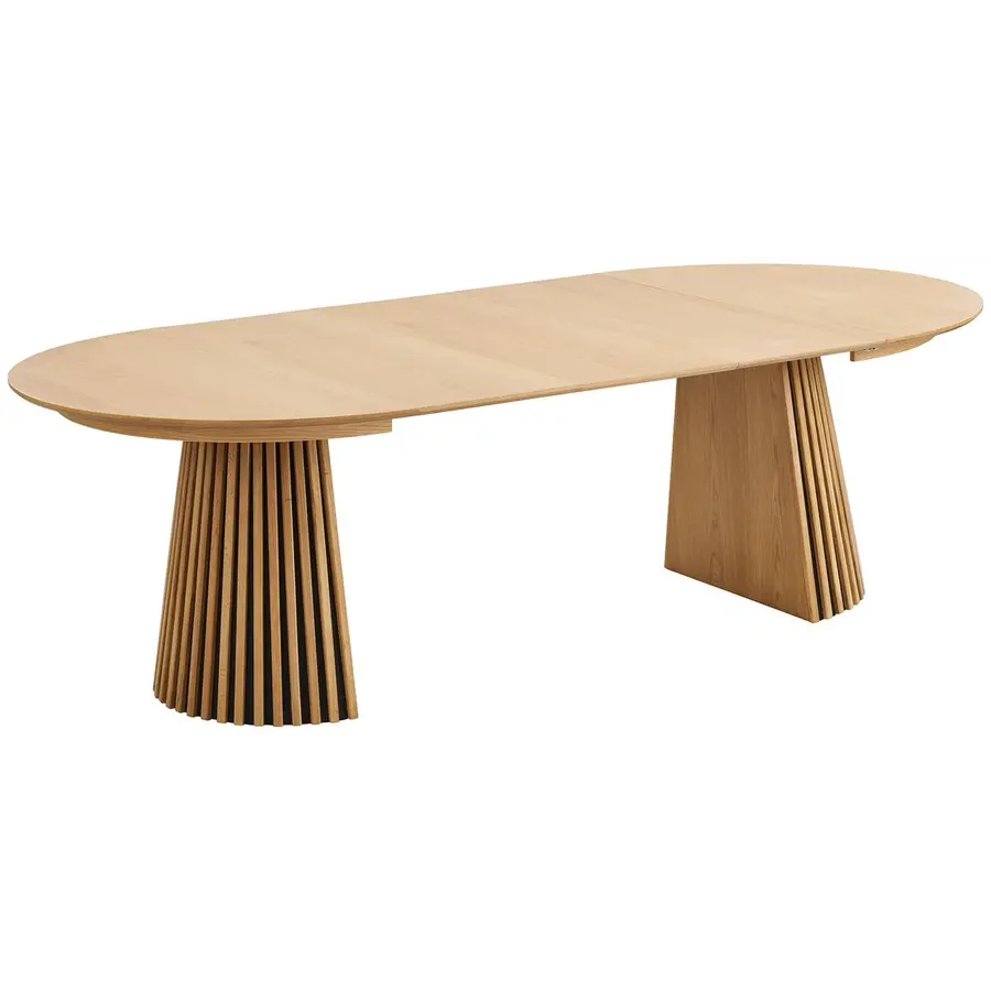 Osaka Eiken Eettafel Uitschuifbaar Ø120 - 240 cm