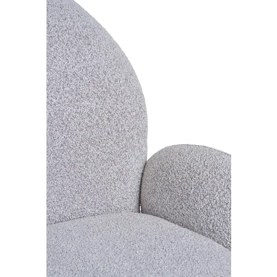 Lana Zand Bouclé Eetkamerstoel Draaibaar Lana Zand Bouclé Eetkamerstoel Draaibaar