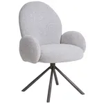 House Nordic Lana Zand Bouclé Eetkamerstoel Draaibaar House Nordic Lana Zand Bouclé Eetkamerstoel Draaibaar
