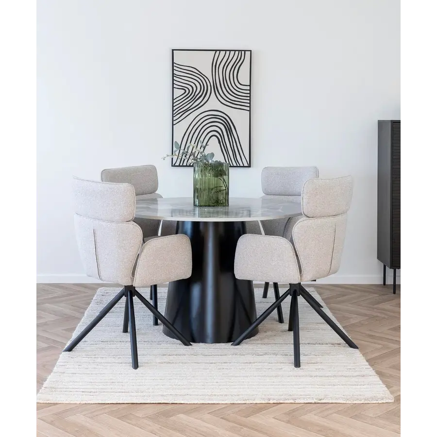 Brito Grijs Marmer Eettafel Rond Ø120 cm