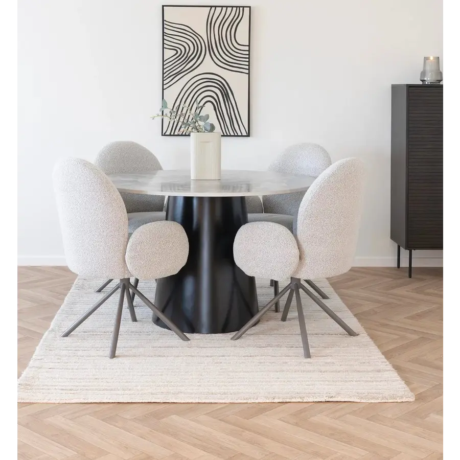 Brito Grijs Marmer Eettafel Rond Ø120 cm