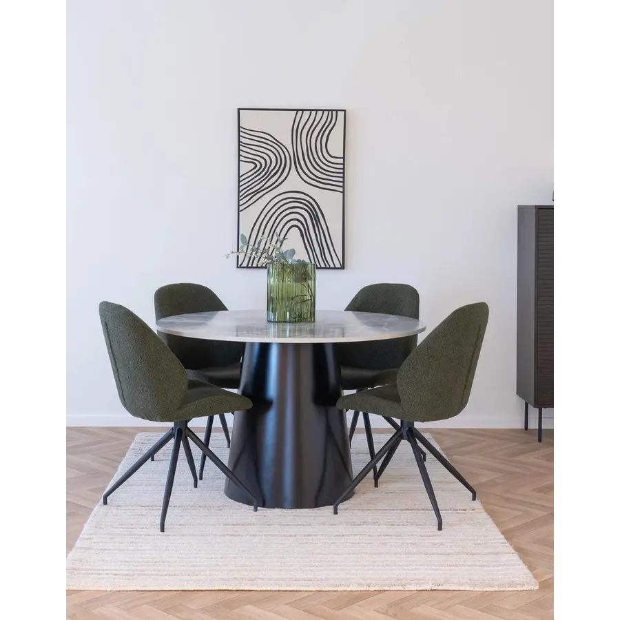 Brito Grijs Marmer Eettafel Rond Ø120 cm