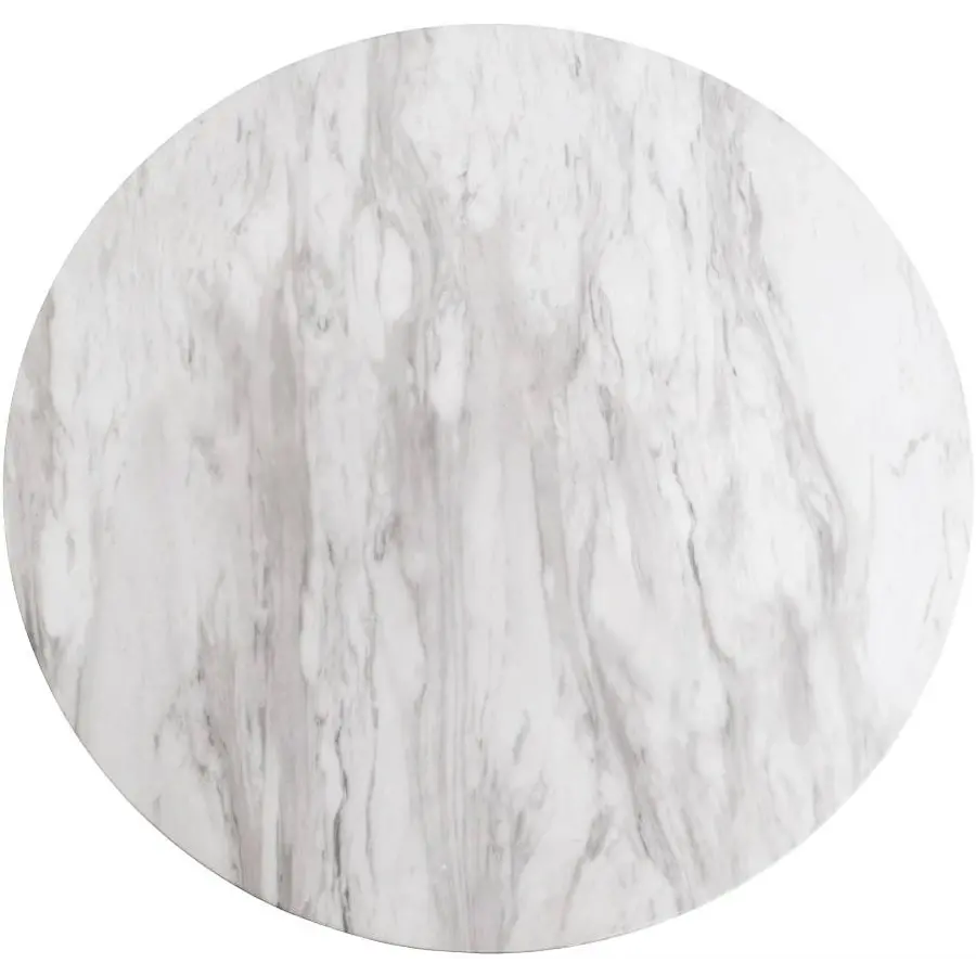 Bolzano Marmer Eettafel Wit / Goud Ø110 cm Bolzano Marmer Eettafel Wit / Goud Ø110 cm