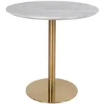 House Nordic Bolzano Marmer Eettafel Wit / Goud Ø90 cm House Nordic Bolzano Marmer Eettafel Wit / Goud Ø90 cm