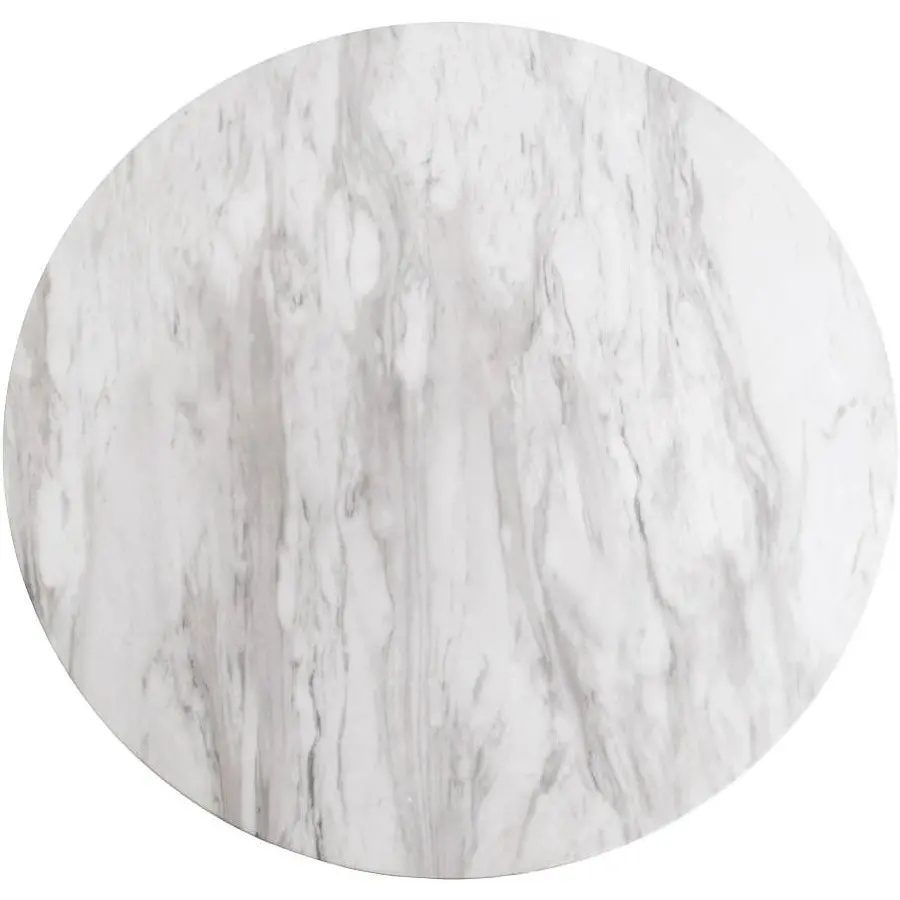 Bolzano Marmer Eettafel Wit / Goud Ø90 cm Bolzano Marmer Eettafel Wit / Goud Ø90 cm