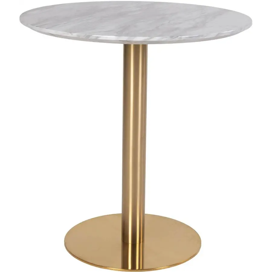 Bolzano Marmer Eettafel Wit / Goud Ø70 cm Bolzano Marmer Eettafel Wit / Goud Ø70 cm