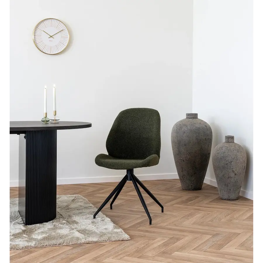 Monte Carlo Groen Bouclé Draaistoel Monte Carlo Groen Bouclé Draaistoel