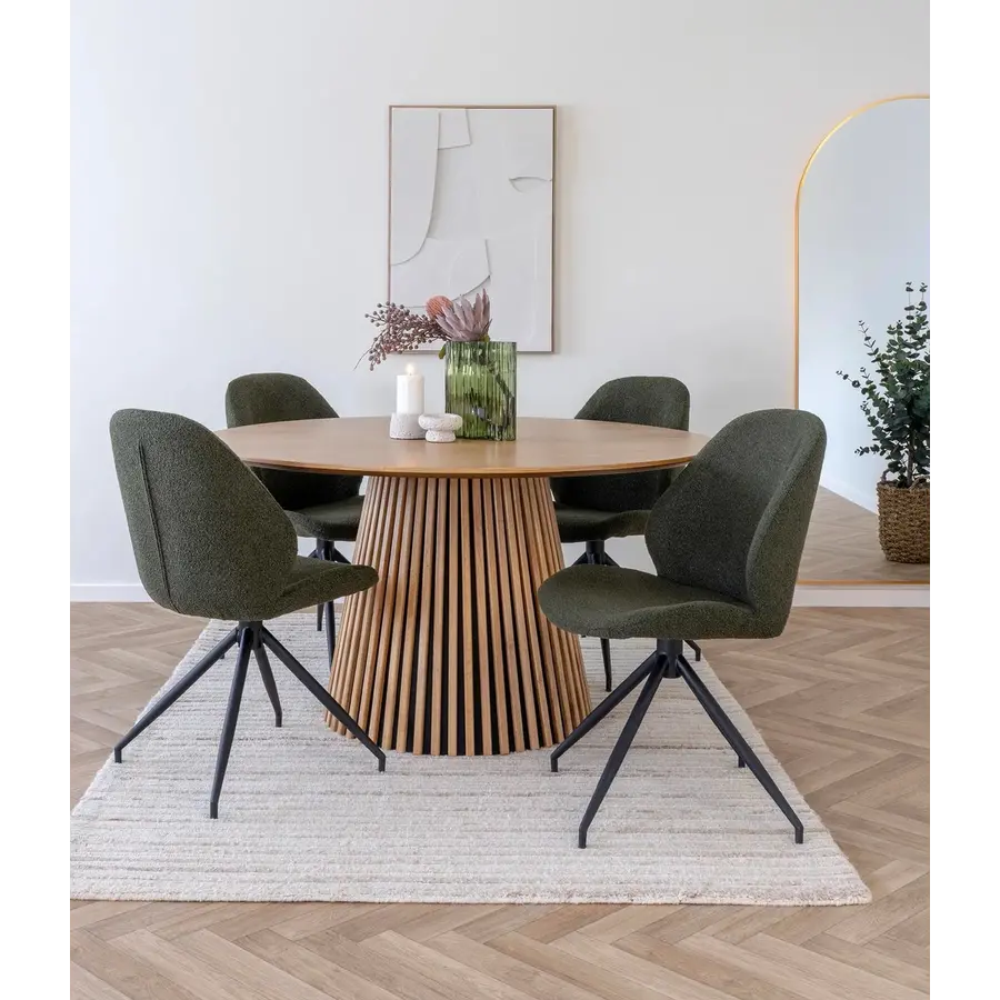 Monte Carlo Groen Bouclé Draaistoel Monte Carlo Groen Bouclé Draaistoel