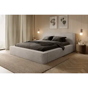 Trae Mobler Alma 140 x 200 cm Gestoffeerd Bed Zand