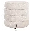 Adele Lovely Cream Poef Rond