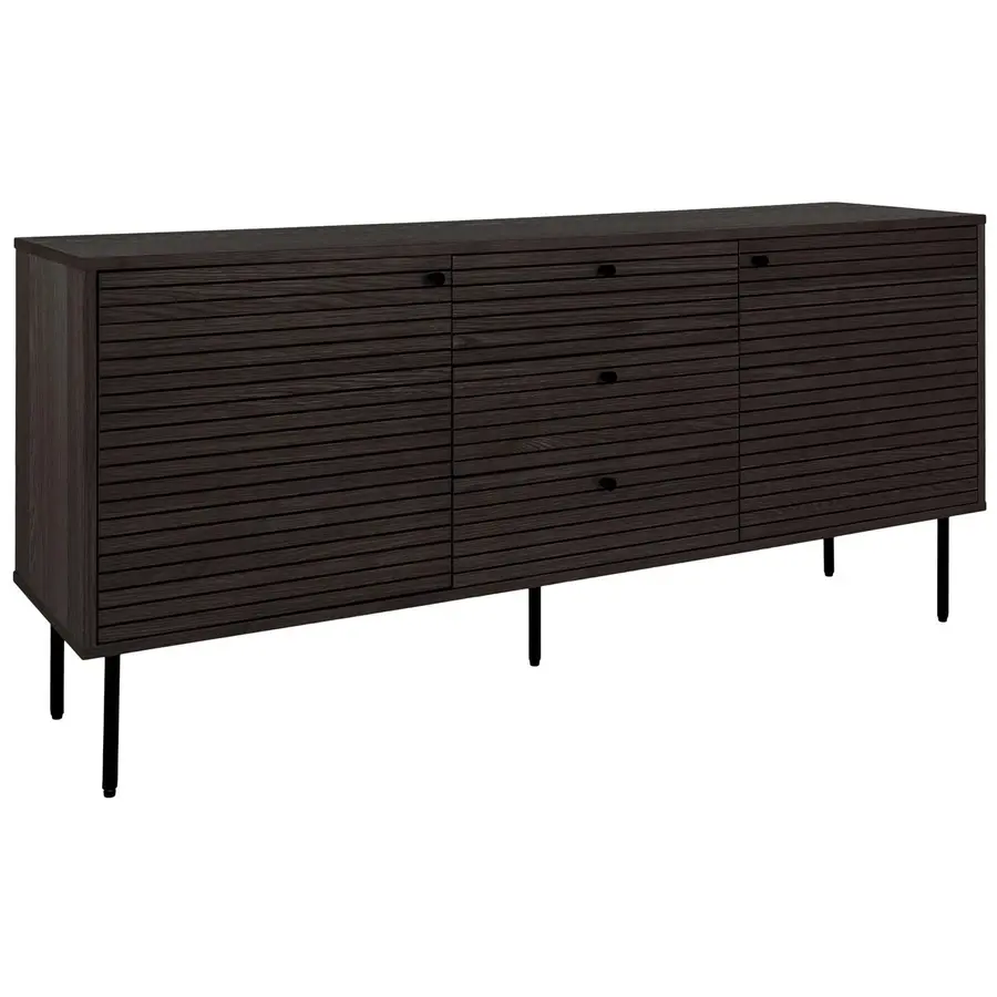 Kyoto Gerookt Eiken Dressoir 2-Deuren 3-Lades Kyoto Gerookt Eiken Dressoir 2-Deuren 3-Lades