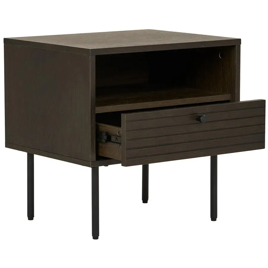 Kyoto Gerookt Eiken Bijzettafel met Lade Kyoto Gerookt Eiken Bijzettafel met Lade