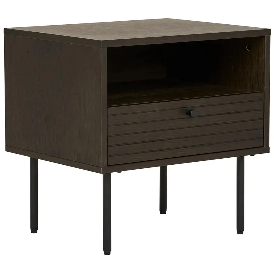 Kyoto Gerookt Eiken Bijzettafel met Lade Kyoto Gerookt Eiken Bijzettafel met Lade