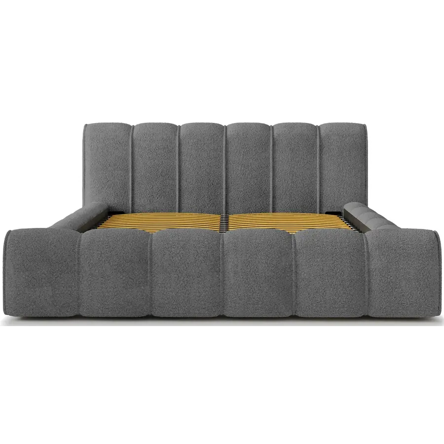 Adell 180 x 200 cm Gestoffeerd Bed Donkergrijs Adell 180 x 200 cm Gestoffeerd Bed Donkergrijs
