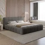 Trae Mobler Adell 140 x 200 cm Gestoffeerd Bed Donkergrijs Trae Mobler Adell 140 x 200 cm Gestoffeerd Bed Donkergrijs