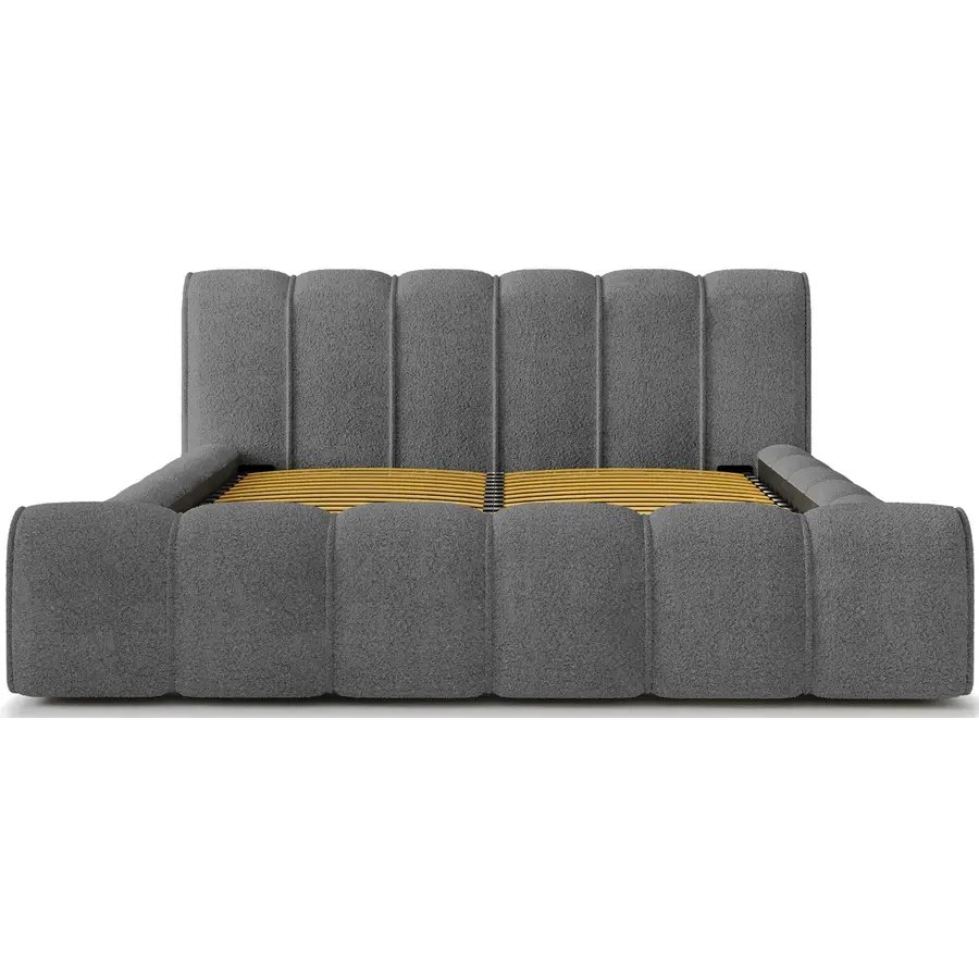 Adell 140 x 200 cm Gestoffeerd Bed Donkergrijs Adell 140 x 200 cm Gestoffeerd Bed Donkergrijs