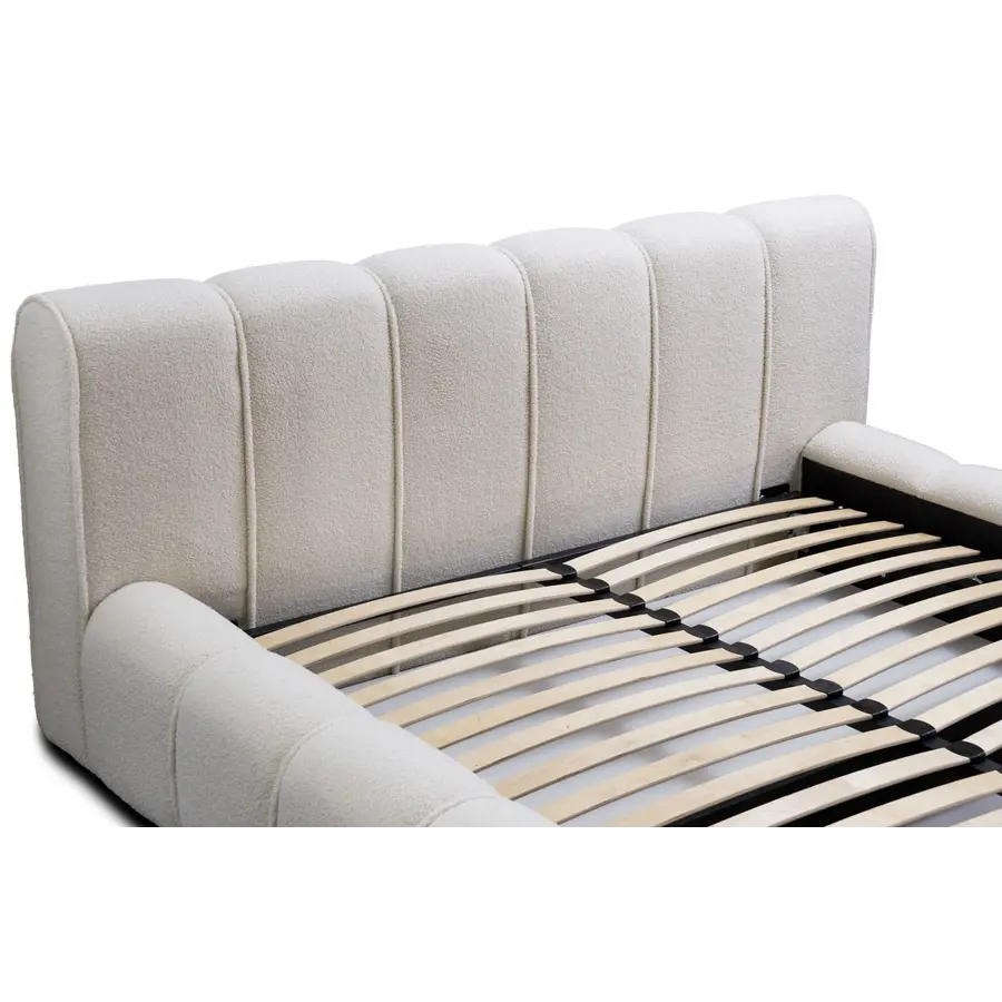 Adell 160 x 200 cm Gestoffeerd Bed Naturel Adell 160 x 200 cm Gestoffeerd Bed Naturel