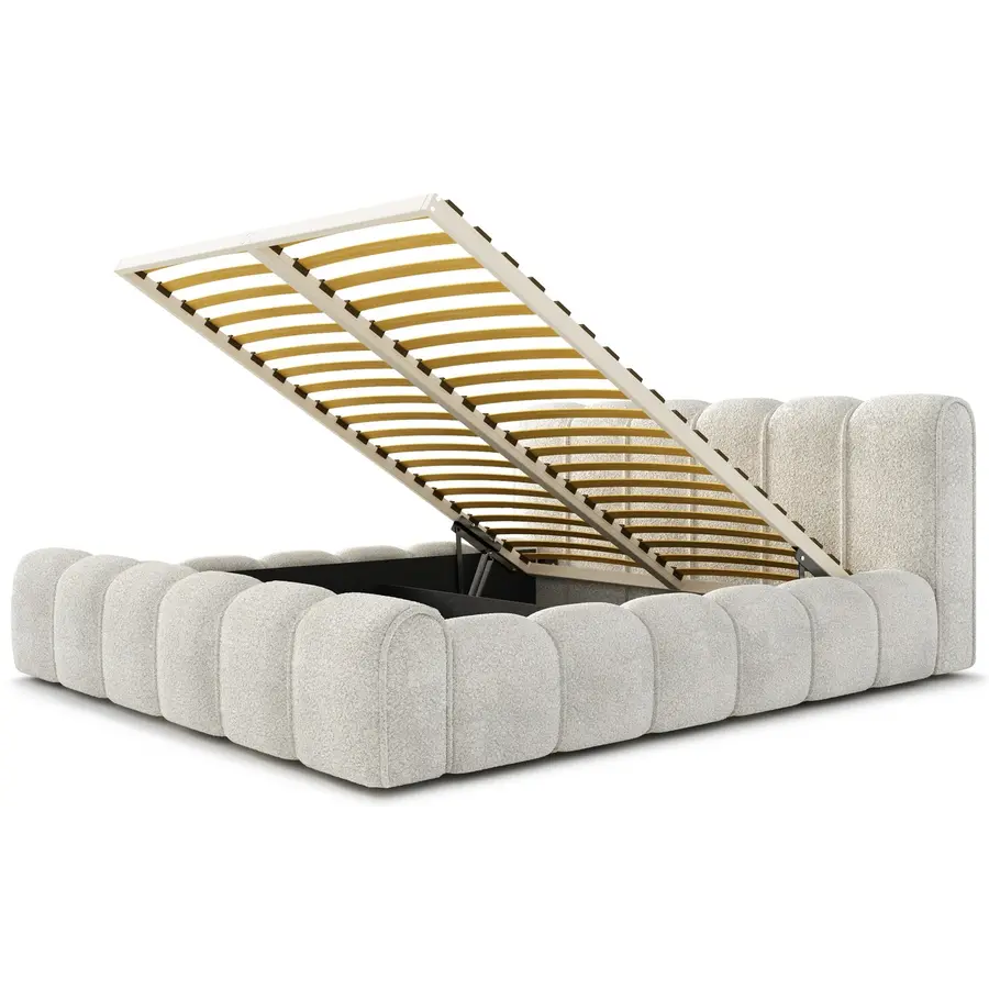 Adell 160 x 200 cm Gestoffeerd Bed Naturel Adell 160 x 200 cm Gestoffeerd Bed Naturel