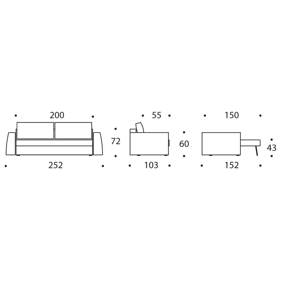 Cone Slaapbank Grijs Cone Slaapbank Grijs