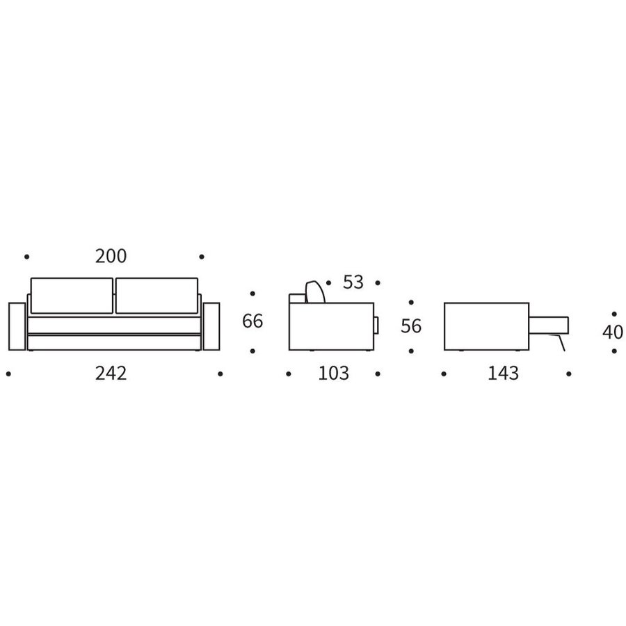 Akello Zand Slaapbank met Armleuning Akello Zand Slaapbank met Armleuning
