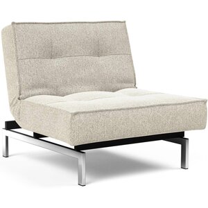 Innovation Living Splitback Slaapstoel Gebroken Wit / Chroom