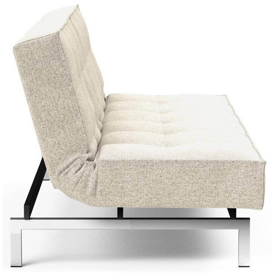 Splitback Slaapbank Gebroken Wit / Chroom Splitback Slaapbank Gebroken Wit / Chroom