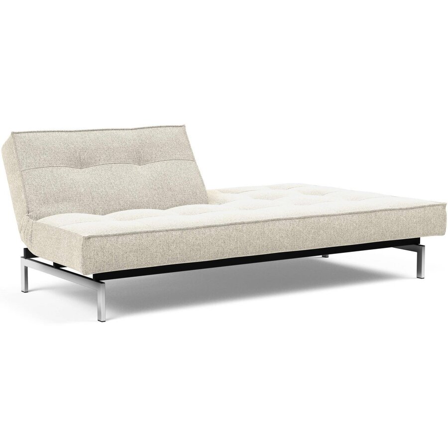 Splitback Slaapbank Gebroken Wit / Chroom Splitback Slaapbank Gebroken Wit / Chroom