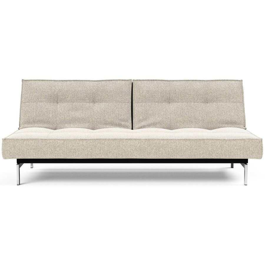 Splitback Slaapbank Gebroken Wit / Chroom Splitback Slaapbank Gebroken Wit / Chroom