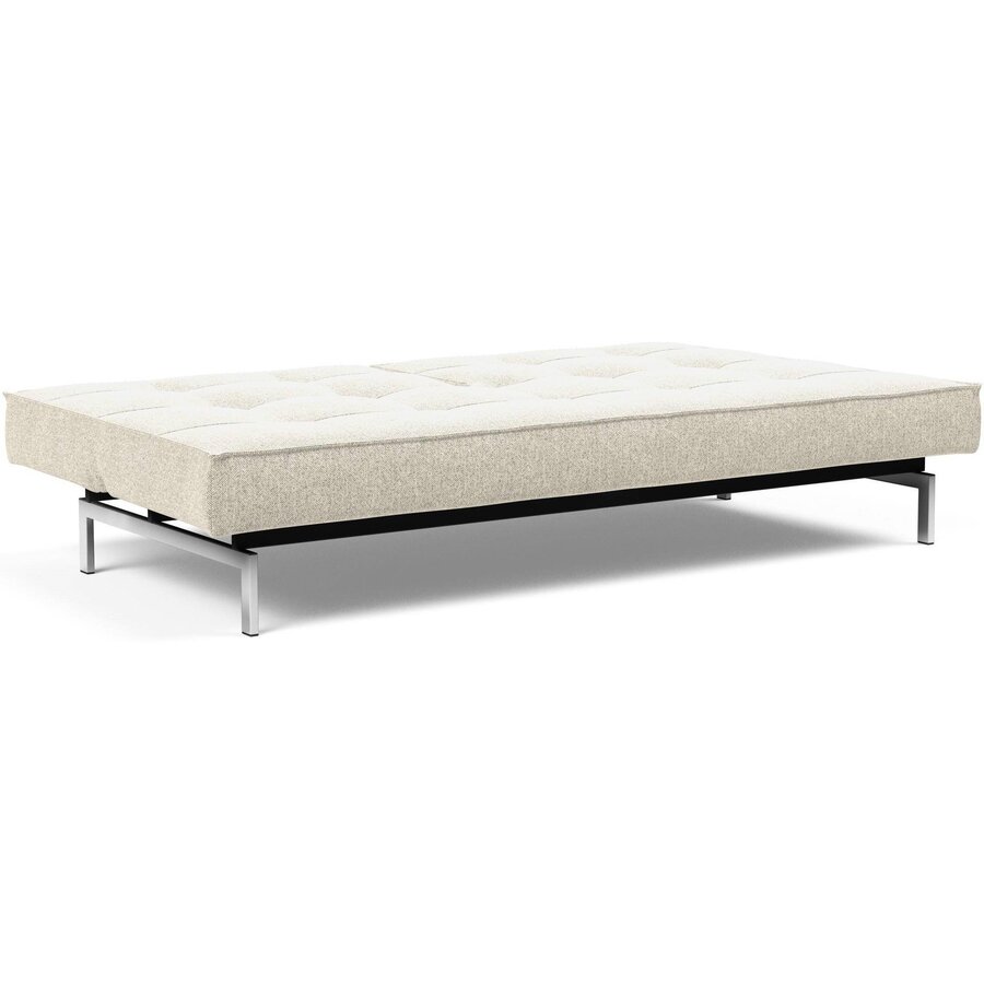 Splitback Slaapbank Gebroken Wit / Chroom Splitback Slaapbank Gebroken Wit / Chroom