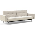 Innovation Living Splitback Deluxe Slaapbank Gebroken Wit / Chroom Innovation Living Splitback Deluxe Slaapbank Gebroken Wit / Chroom