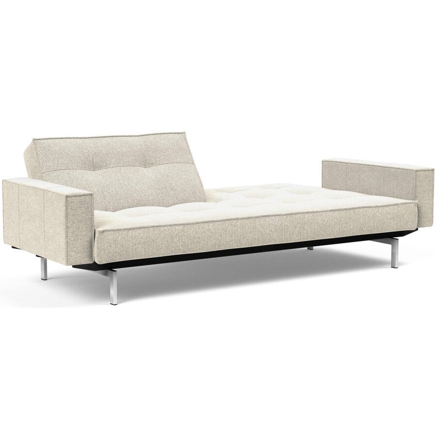 Splitback Deluxe Slaapbank Gebroken Wit / Chroom Splitback Deluxe Slaapbank Gebroken Wit / Chroom