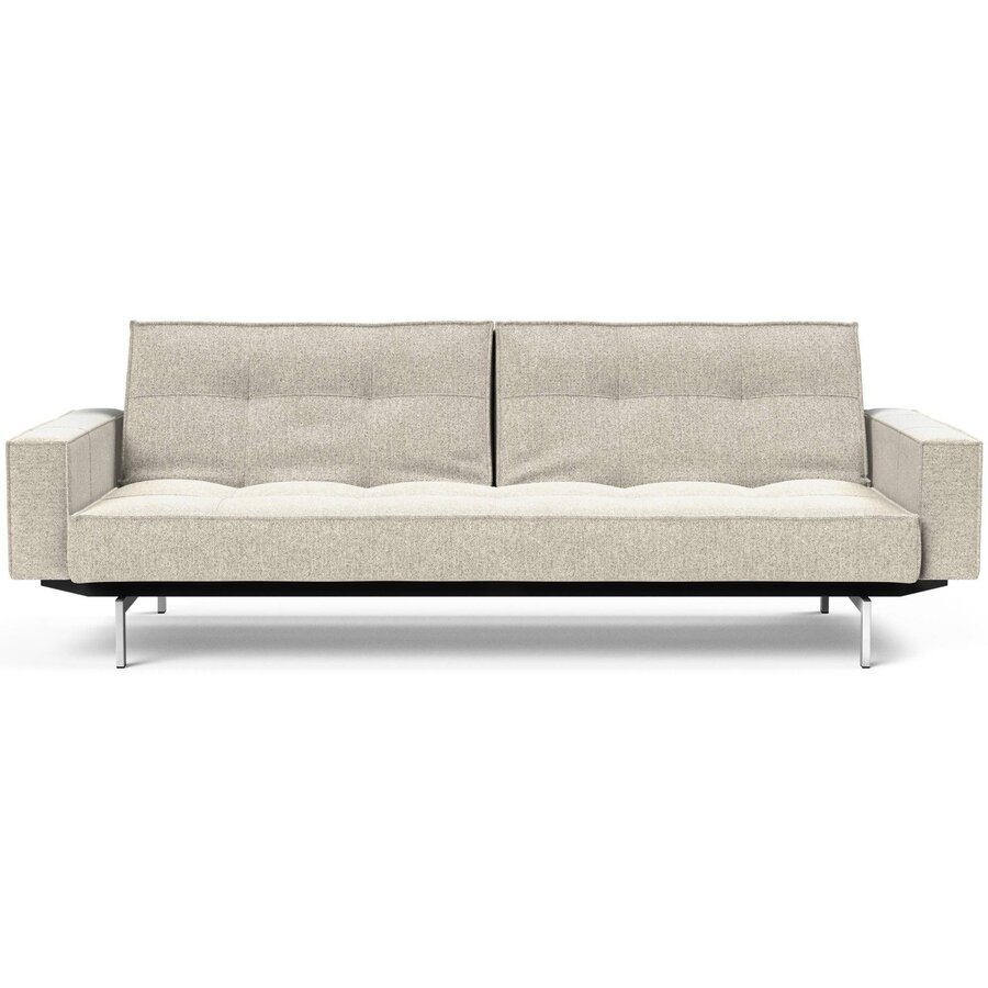 Splitback Deluxe Slaapbank Gebroken Wit / Chroom Splitback Deluxe Slaapbank Gebroken Wit / Chroom