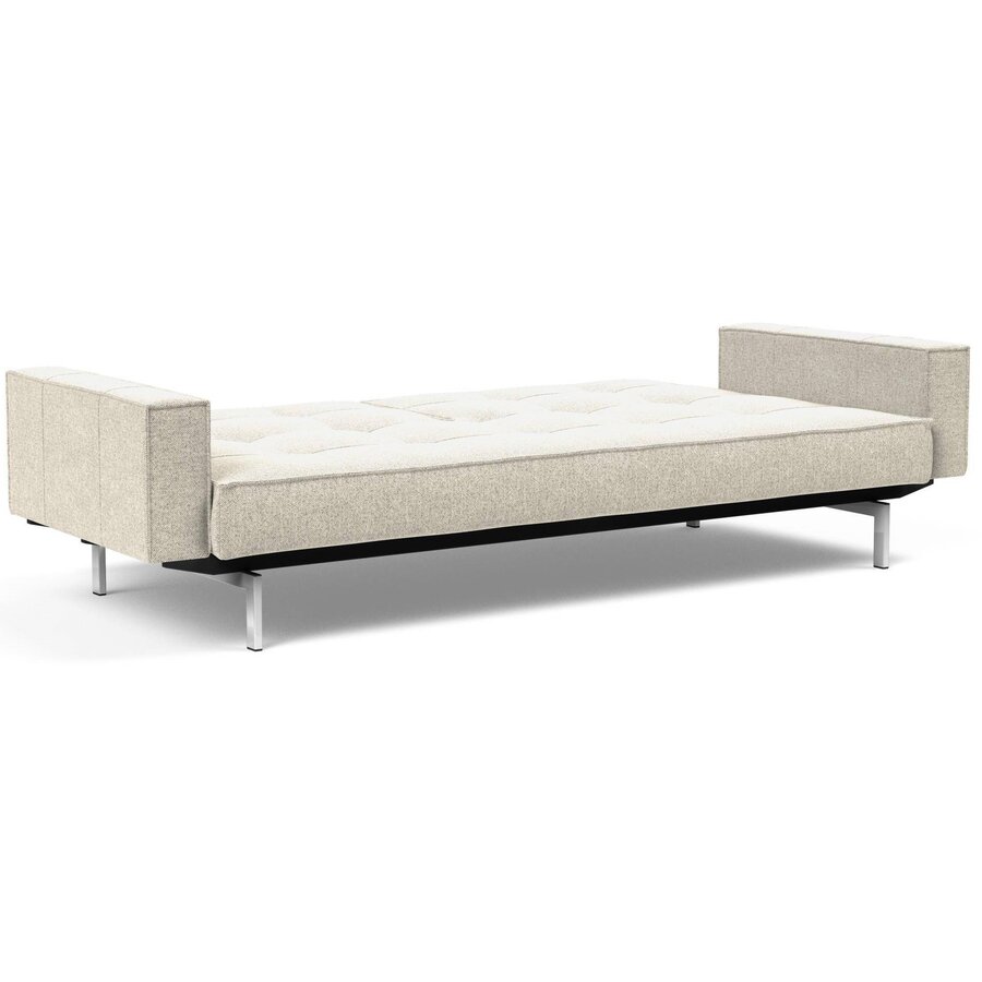 Splitback Deluxe Slaapbank Gebroken Wit / Chroom Splitback Deluxe Slaapbank Gebroken Wit / Chroom